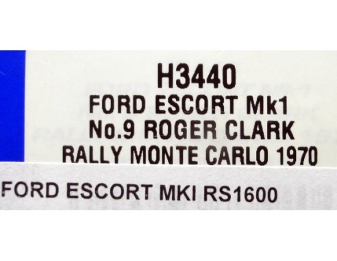 FORD ESCORT MK1 RS 1600 RALLY MONTECARLO 1970 REF.H3440 SUPERSLOT