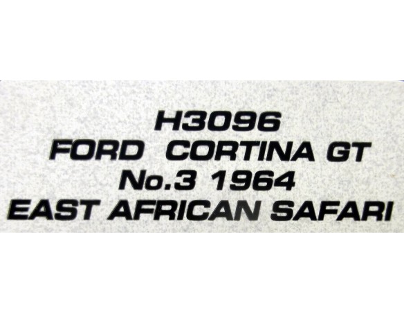 FORD CORTINA GT 1964 Nº3 EAST AFRICAN SAFARI REF.H3096 SUPERSLOT