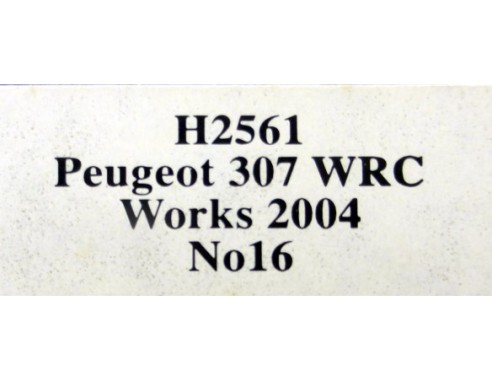 PEUGEOT 307 WRC WORKS 2004 REF.H2561 SUPERSLOT