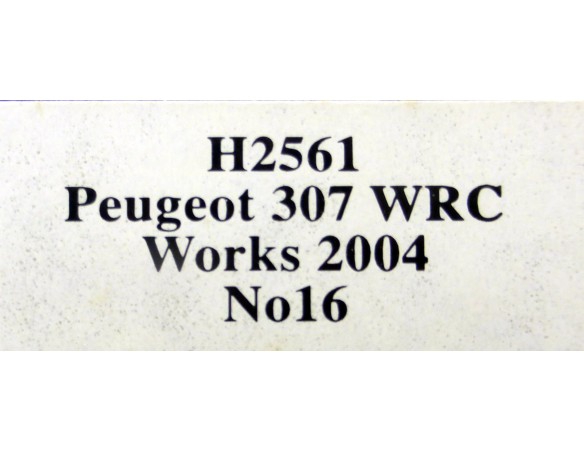 PEUGEOT 307 WRC WORKS 2004 REF.H2561 SUPERSLOT