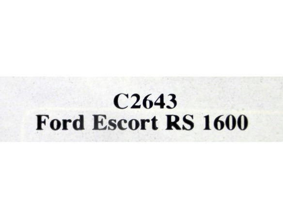 FORD ESCORT RS 1600 REF.C2643 SUPERSLOT