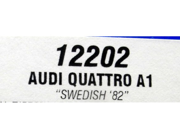 AUDI QUATTRO A1 SWEDISH”82 REF.12202 TEAM SLOT