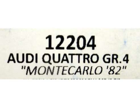 AUDI QUATTRO GR.4 MONTECARLO”82 REF.12204 TEAM SLOT