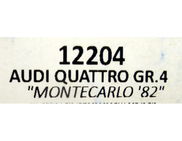 AUDI QUATTRO GR.4 MONTECARLO”82 REF.12204 TEAM SLOT
