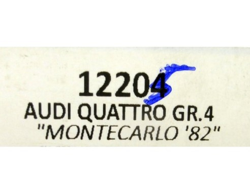 AUDI QUATTRO GR.4 “ RAC 82 “ REF/ 12205  TEAM SLOT