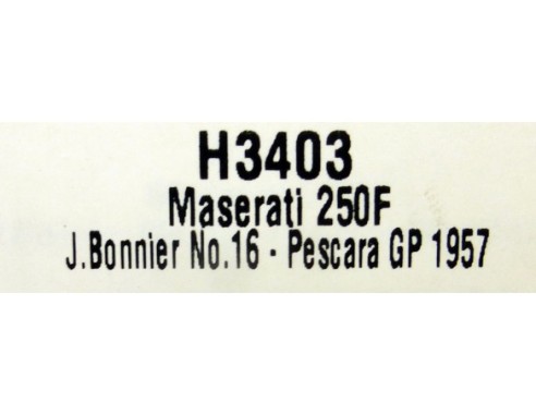 MASERATI 250F Nº16 PESCARA GP 1957 REF.H3403 SUPERSLOT