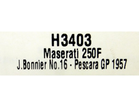 MASERATI 250F Nº16 PESCARA GP 1957 REF.H3403 SUPERSLOT