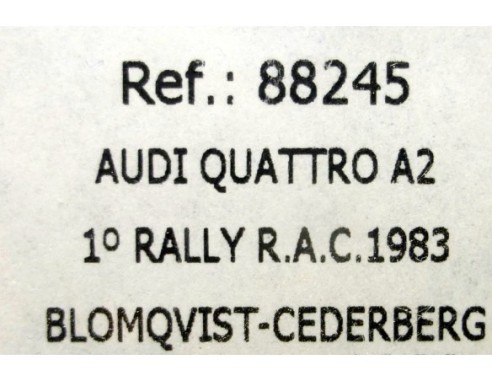 AUDI QUATTRO A2 1ºRALLY R.A.C.1983 REF.88245 FLY