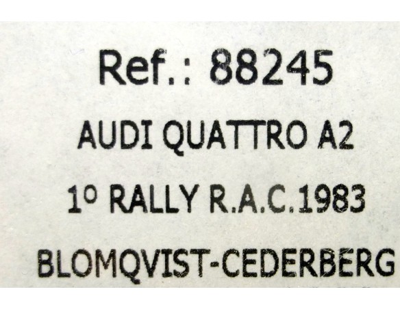 AUDI QUATTRO A2 1ºRALLY R.A.C.1983 REF.88245 FLY