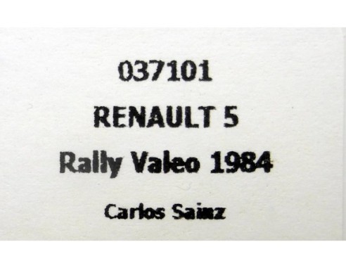 RENAULT 5 RALLY VALEO 1984 REF.037101 FLYSLOT