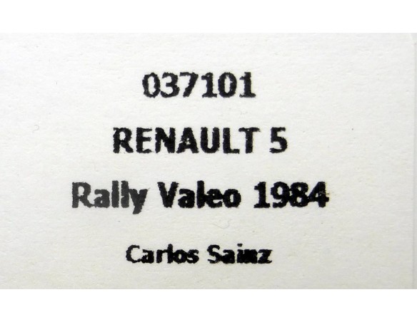 RENAULT 5 RALLY VALEO 1984 REF.037101 FLYSLOT