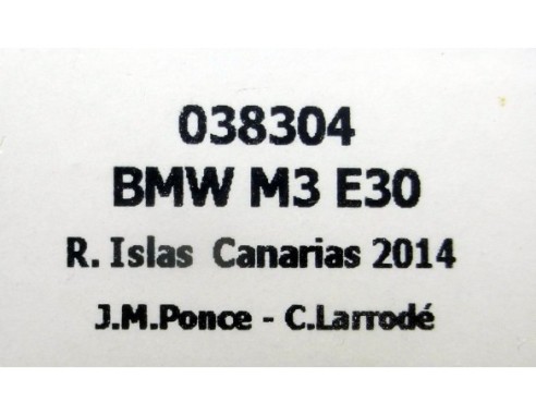 BMW M3 E30 RALLY ISLAS CANARIAS 2014 REF.038304 FLY