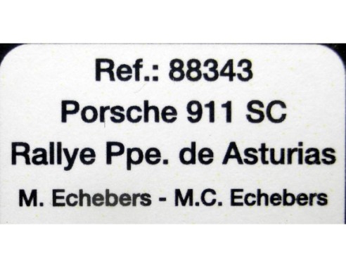 PORSCHE 911 SC RALLYE PRINCIPE DE ASTURIAS REF.88343 FLY