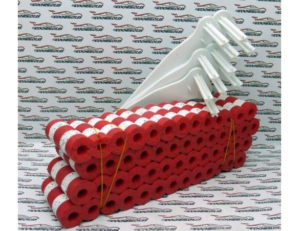 SET NEUMATICOS ROJOS DE PROTECCION Y DECORACION