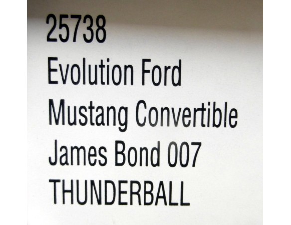 FORD MUSTANG CONVERTIBLE JAMES BOND 007 THUNDERBALL REF.25738 CARRERA