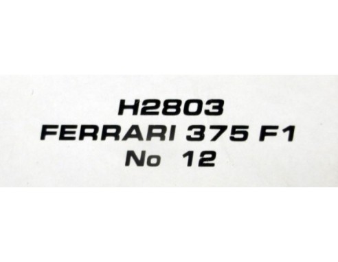 FERRARI 375 F1 Nº12 REF.H2803 SUPERSLOT