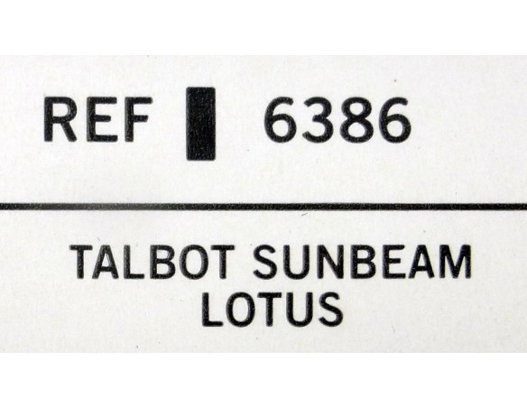 TALBOT SUNBEAM LOTUS XII OPEN DE ESPAÑA REF.6386 TECNITOYS