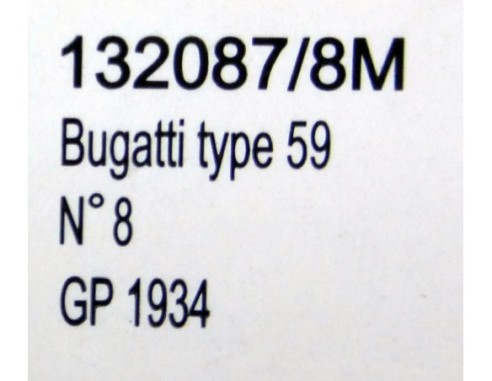 BUGATTI TYPE 59 Nº8 GP 1934 REF.132087/8M LE MANS MINIATURES