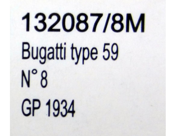 BUGATTI TYPE 59 Nº8 GP 1934 REF.132087/8M LE MANS MINIATURES