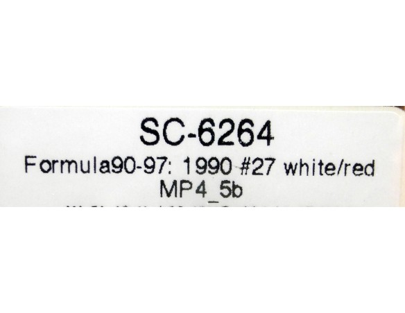 FORMULA 90-97 1990 Nº27 WHITE/RED MP4 5b REF.SC6264 SCALEAUTO