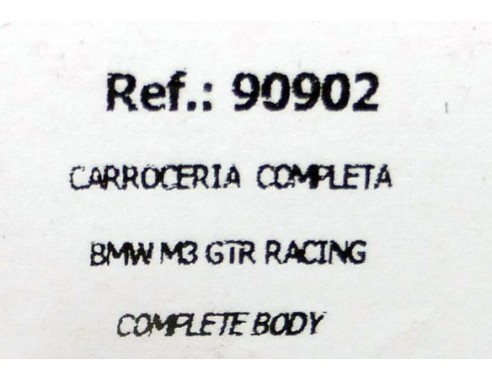 CARROCERIA COMPLETA BMW M3 GTR RACING COMPLETE BODY REF.90902 FLYSLOT