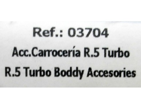 ACCCESORIOS CARROCERIA R.5 TURBO BLANCO REF.03704 FLY