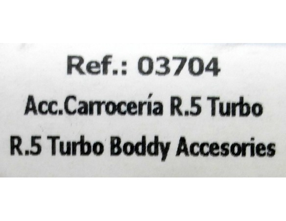 ACCCESORIOS CARROCERIA R.5 TURBO BLANCO REF.03704 FLY