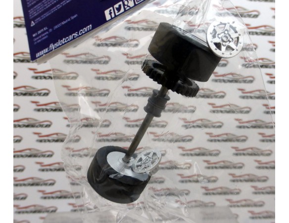 EJE TRASERO GOTTI-MINILITE R.5 TURBO REAR AXLE CROMADO REF.03703 FLY