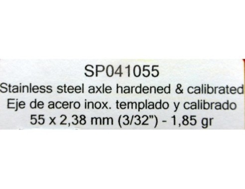 EJE DE ACERO INOX.TEMPLADO Y CALIBRADO 55x2,38m REF.SP41055 SLOTINGPLUS