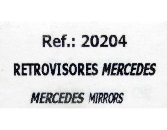 RETROVISORES CAMION MERDEDES REF.20204 FLY