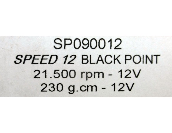 MOTOR SPEED 12.BLACK POINT REF.SP090012 SLOTING PLUS