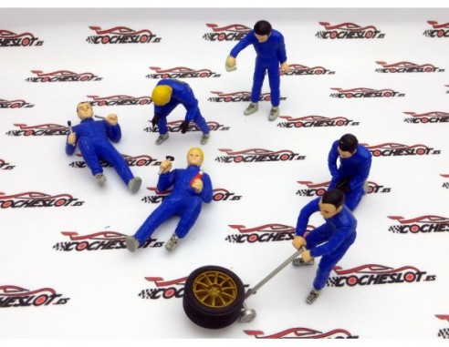 LOTE DE FIGURAS MECANICOS AZULES