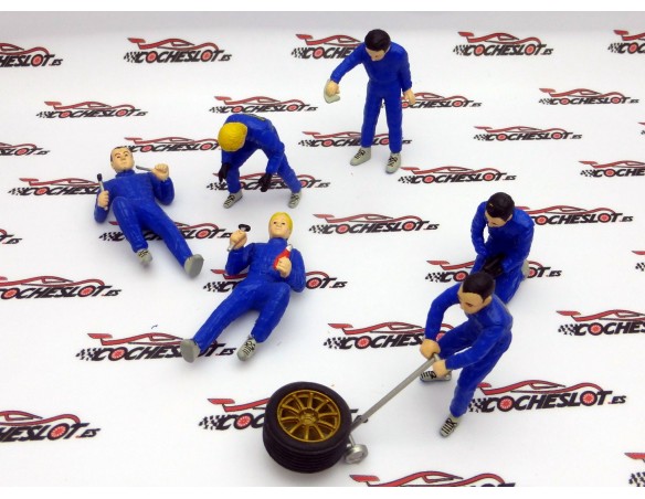 LOTE DE FIGURAS MECANICOS AZULES
