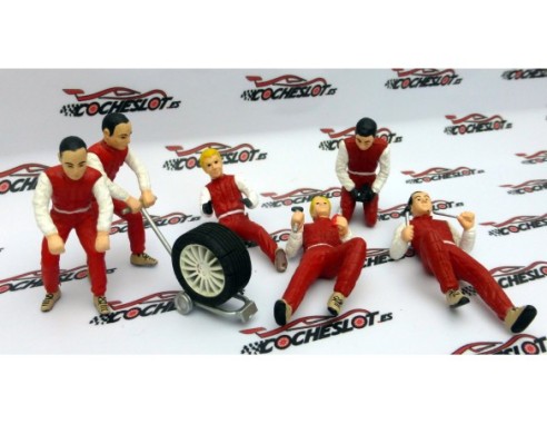 LOTE FIGURAS MECANICOS ROJOS