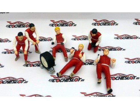 LOTE FIGURAS MECANICOS ROJOS