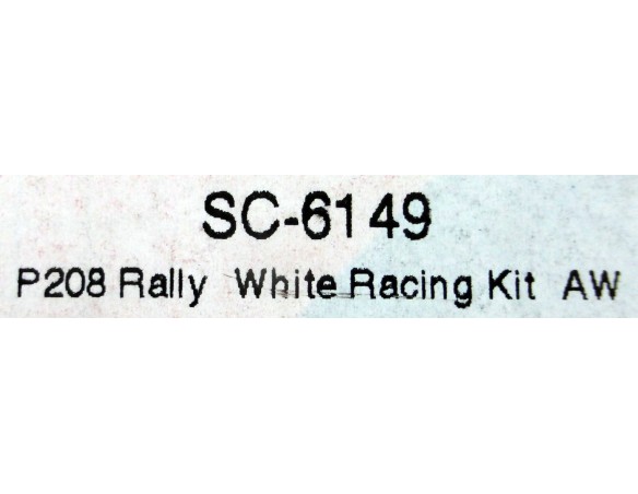 PEUGEOT 208 RALLY WHITE RACING KIT AW REF.SC6149 SCALEAUTO