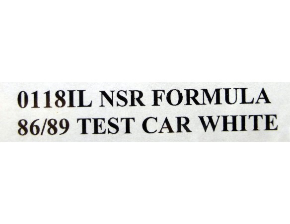 FORMULA 86/89 TEST CAR WHITE REF.0118IL NSR