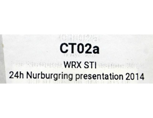 SUBARU WRX STI 24H. NURBURGRING PRESENTATION 2014 REF.CT02a POLICAR