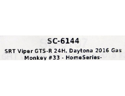 SRT VIPER GTS-R 24H DAYTONA 2016 GAS MONKEY Nº33 HOMESERIES REF.SC6144 SCALEAUTO