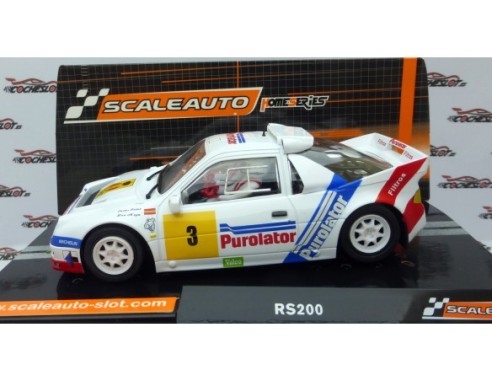 FORD RS200 GR.B PUROLATOR CTO.DE ESPAÑA DE TIERRA 1986 Nº3 C.SAINZ REF.SC-6185 SCALEAUTO