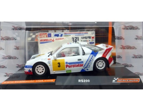 FORD RS200 GR.B PUROLATOR CTO.DE ESPAÑA DE TIERRA 1986 Nº3 C.SAINZ REF.SC-6185 SCALEAUTO