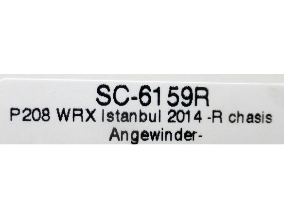 PEUGEOT 208 WRX ISTAMBUL 2014- R CHASIS ANGEWINDER REF.SC6159R SCALEAUTO