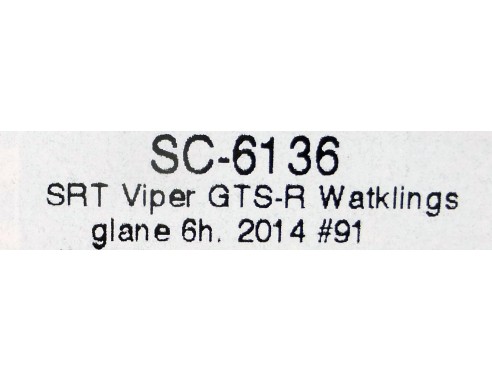 SRT VIPER GTS-R WATKLINGS GLANE 6H 2014 Nº91 REF.SC6136 SCALEAUTO