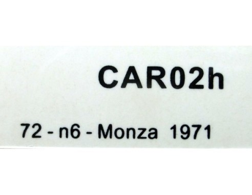 LOTUS FORD 72 Nº6  MONZA 1971 REF.CAR02h POLICAR