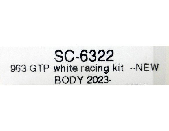 PORSCHE 963 GTP WHITE RACING KIT-NEW BODY 2023 REF.SC6322 SCALEAUTO