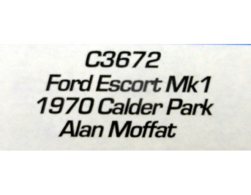 FORD ESCORT MK1 1970 COCA COLA CALDER PARK REF.C3672 SUPERSLOT