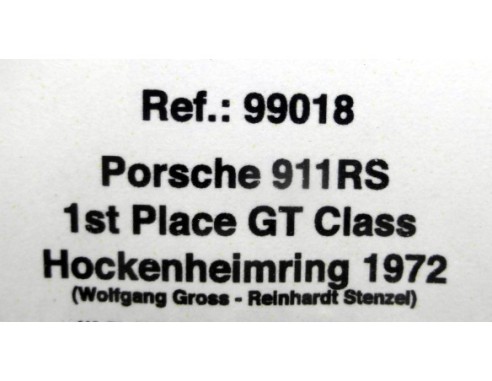 PORSCHE 911 RS HOCKENHEIMRING 1972 REF.99018 FLY