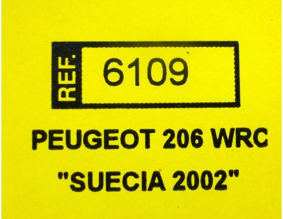 PEUGEOT 206 WRC SUECIA 2002 REF.6109 TECNITOYS