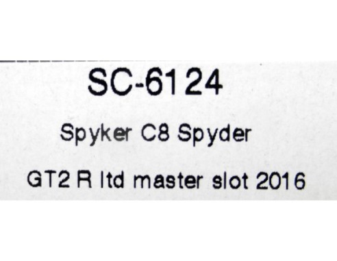 SPYKER C8 SPYDER GT2 R ITD MASTER SLOT 2016 REF.SC6124 SCALEAUTO