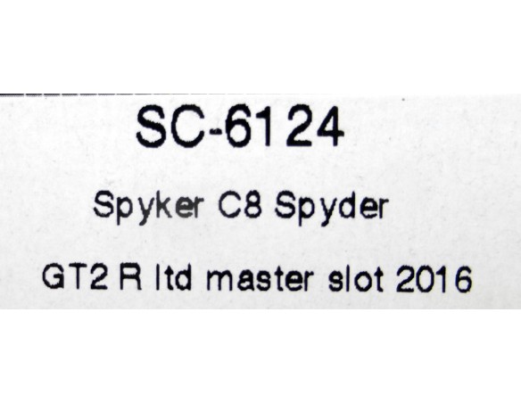 SPYKER C8 SPYDER GT2 R ITD MASTER SLOT 2016 REF.SC6124 SCALEAUTO